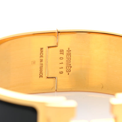 Hermes Enamel Wide Clic Clac H Bracelet PM Black 4 of 5