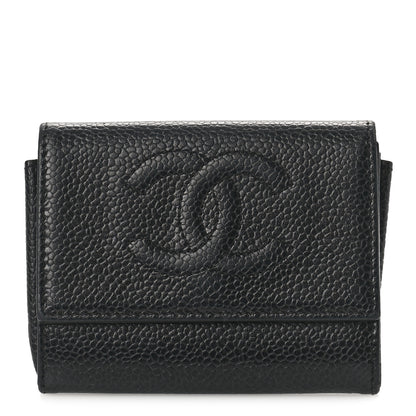 Chanel Caviar Timeless CC Flap Wallet Black 1 of 9