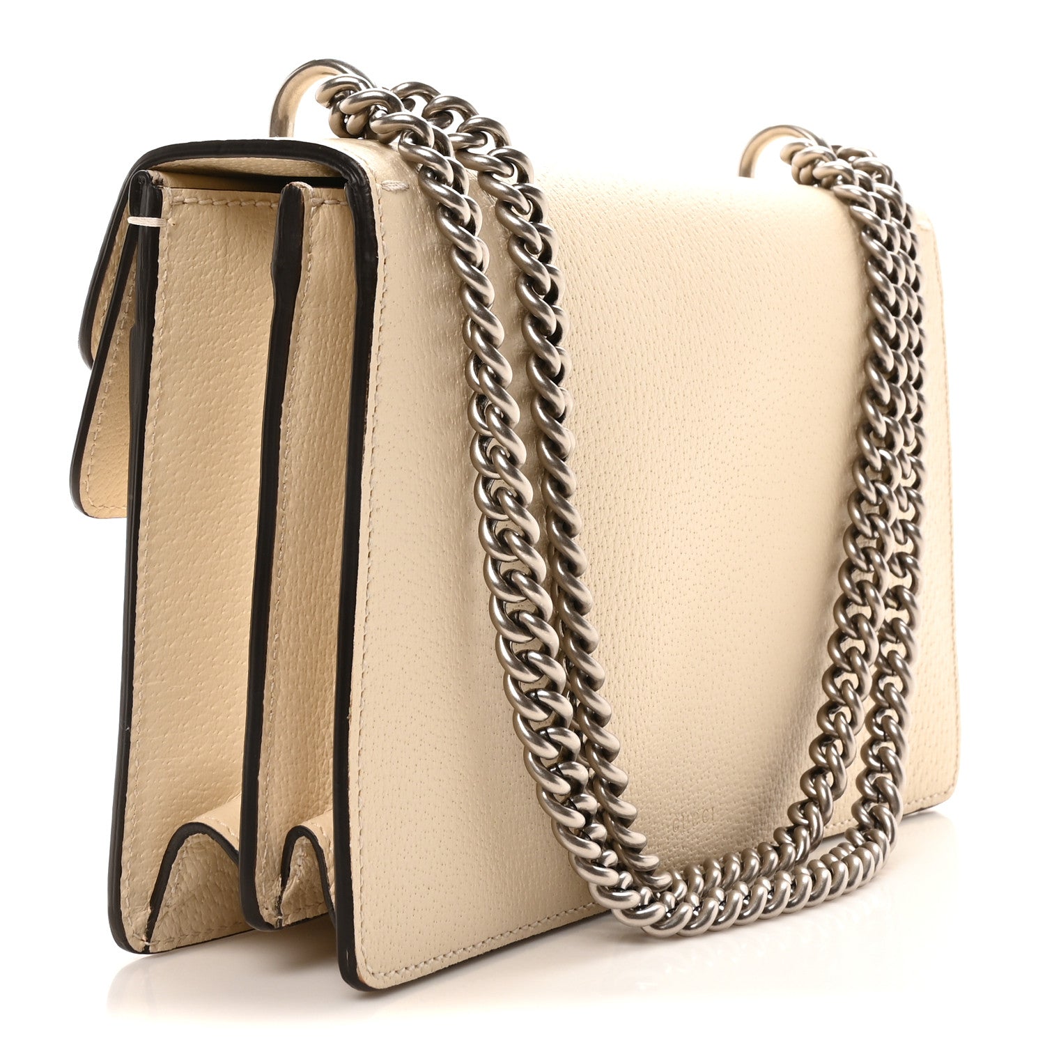 Gucci Textured Calfskin Crystal Small Dionysus Shoulder Bag Mystic White 3 of 10