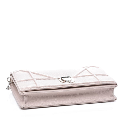 Christian Dior Grained Calfskin Diorama Wallet on Chain Pouch Rose Poudre 3 of 12
