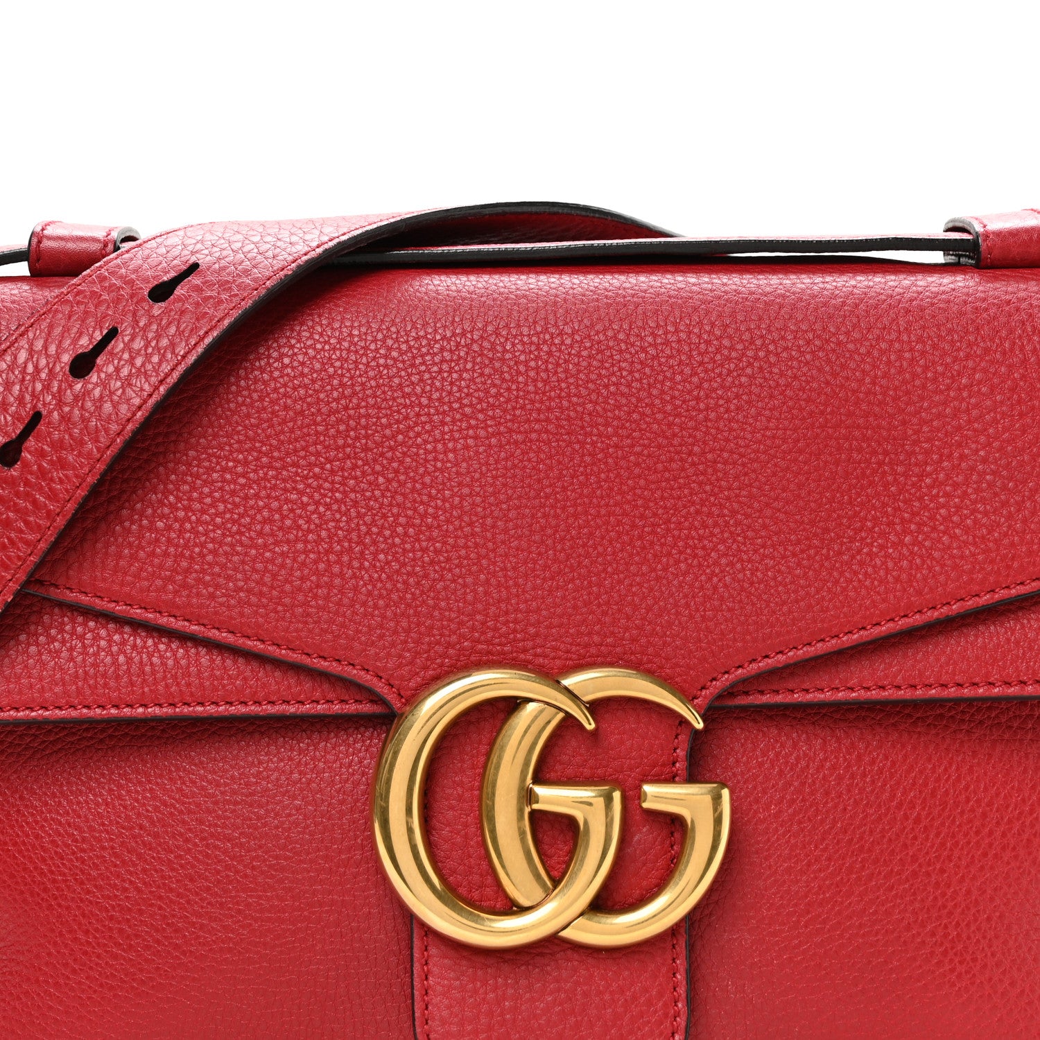 Gucci Cellarius Calfskin GG Marmont Shoulder Bag Vulcanic Red 8 of 11