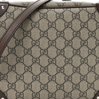 Gucci GG Supreme Monogram Textured Calfskin Square Messenger Bag Beige Ebony New Acero 8 of 10