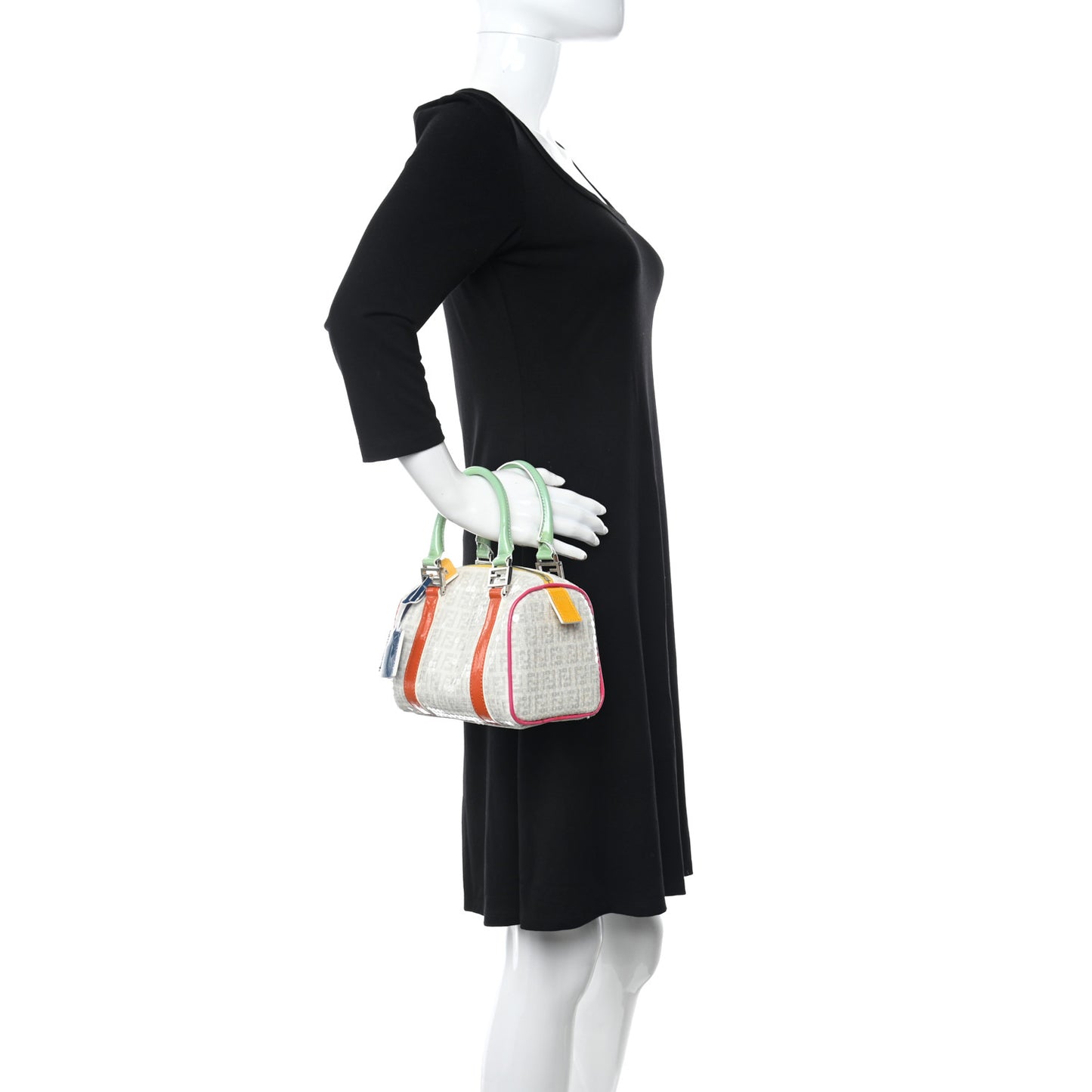 Sequin Patent Calfskin Zucchino Mini Forever Boston White Multicolor