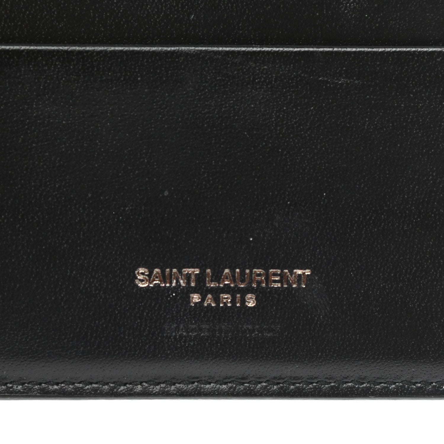 Saint Laurent Matte Calfskin Tiny Cassandre Bill Clip Wallet Black 6 of 9