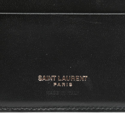 Saint Laurent Matte Calfskin Tiny Cassandre Bill Clip Wallet Black 6 of 9