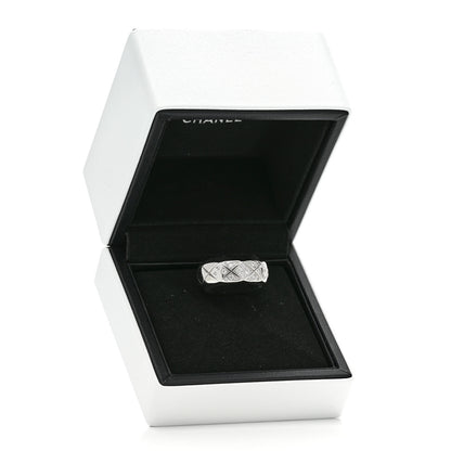 Chanel 18K White Gold Diamond Small Coco Crush Ring 56 7.75 6 of 6