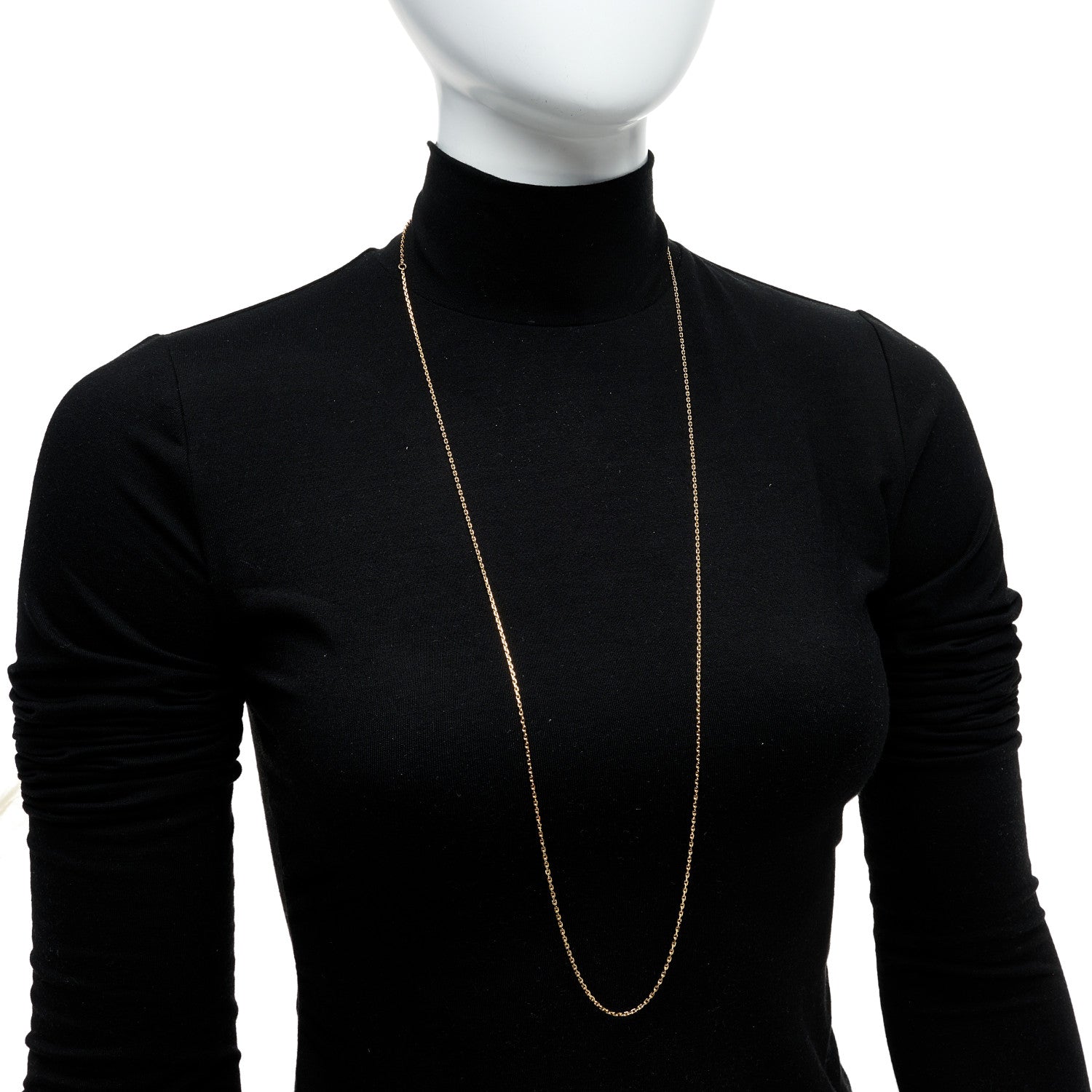 Van Cleef & Arpels 18K Yellow Gold Trace Chain Necklace 2 of 5