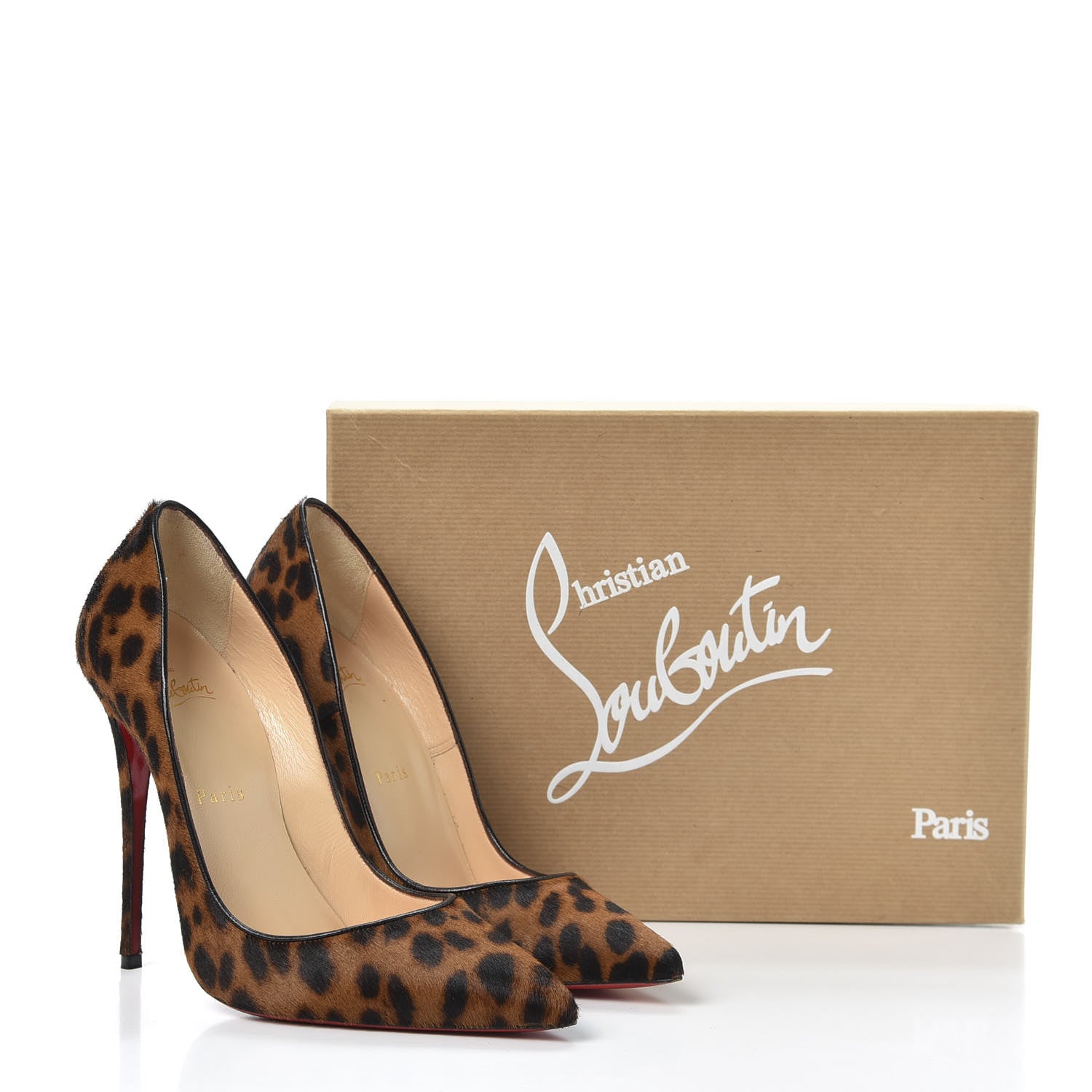 Christian Louboutin Jaguar Pony Hair So Kate 120 Pumps 38.5 Brown 11 of 11