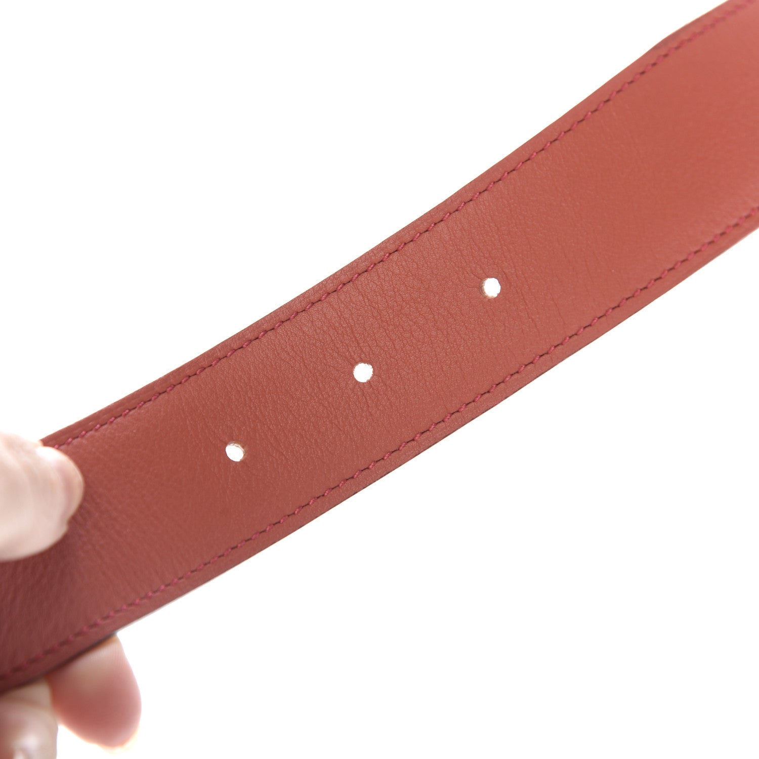 Hermes Epsom Swift 32mm Belt Strap 95 Gold Sanguine 5 of 5