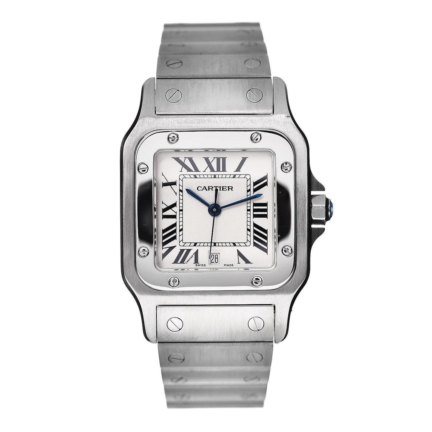 Stainless Steel 29mm Santos De Galbee Quartz Watch
