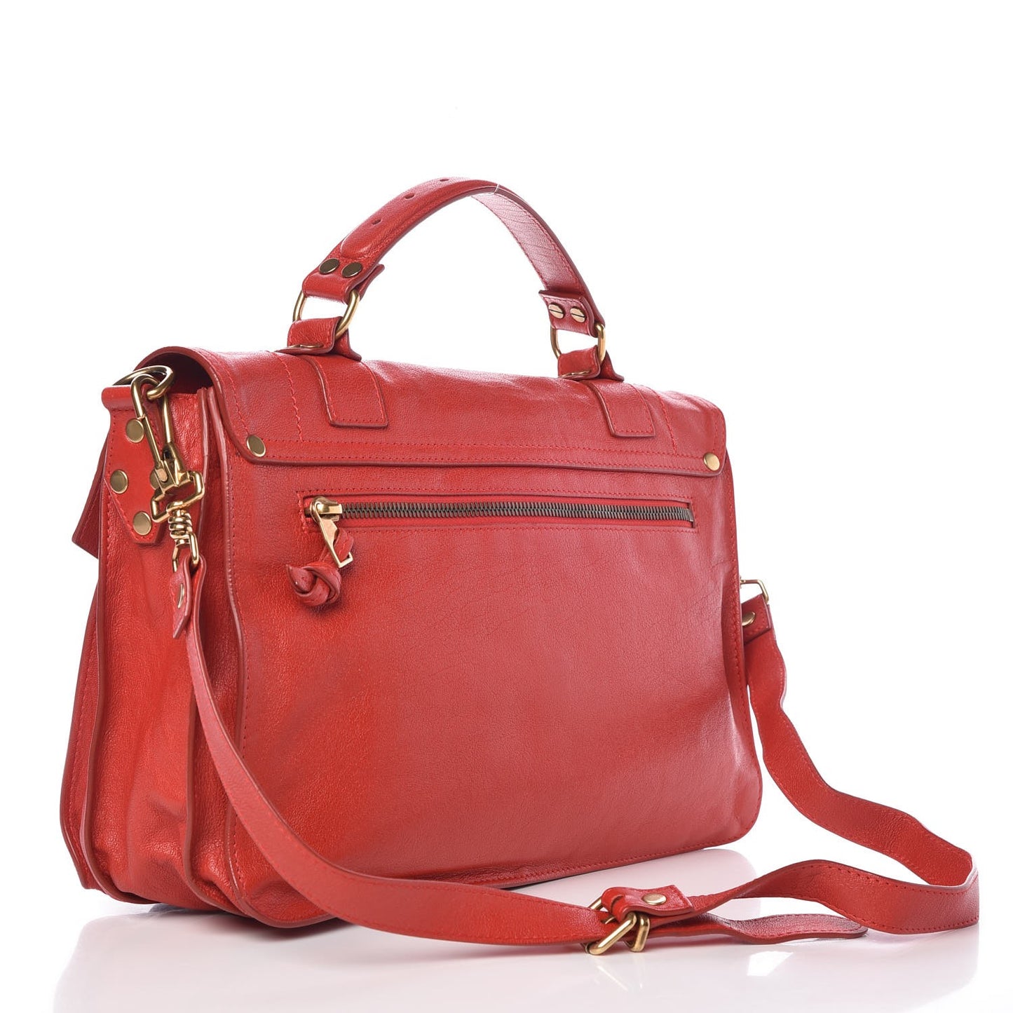 Lambskin Medium PS1 Satchel Red