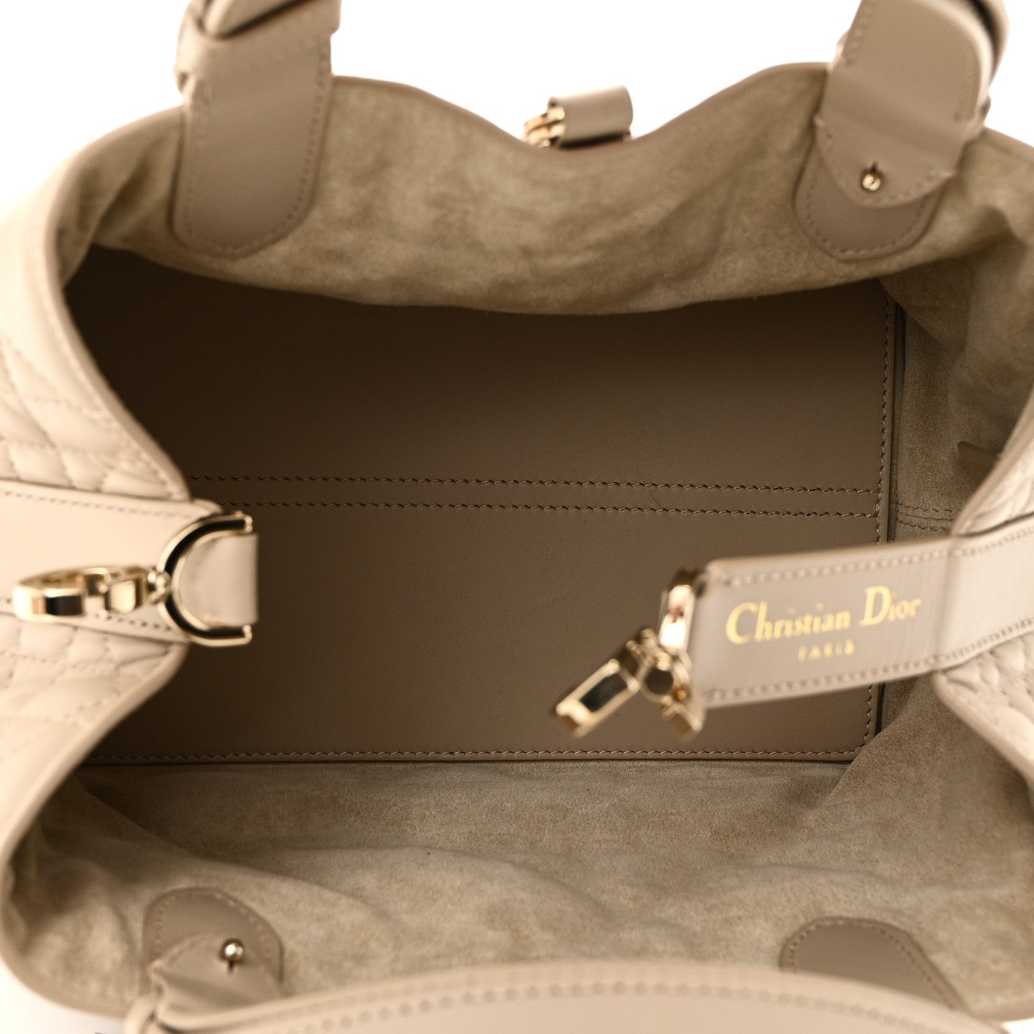 Christian Dior Calfskin Macrocannage Small Toujours Tan 6 of 10
