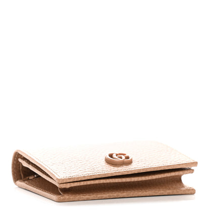 Gucci Dollar Calfskin Enamel Monochrome GG Marmont Card Case Camelia 4 of 7
