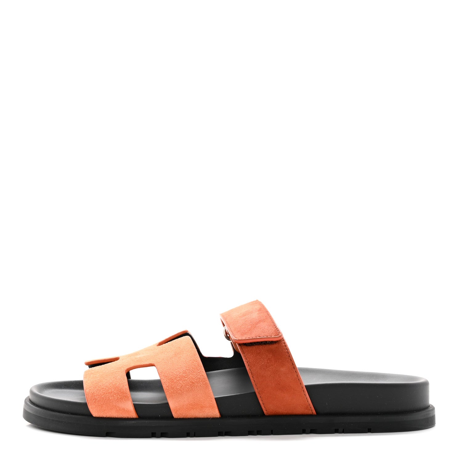 Hermes Suede Goatskin Womens Chypre Sandals 40 Rose Bois De Santal Rouge De Turin 1 of 8