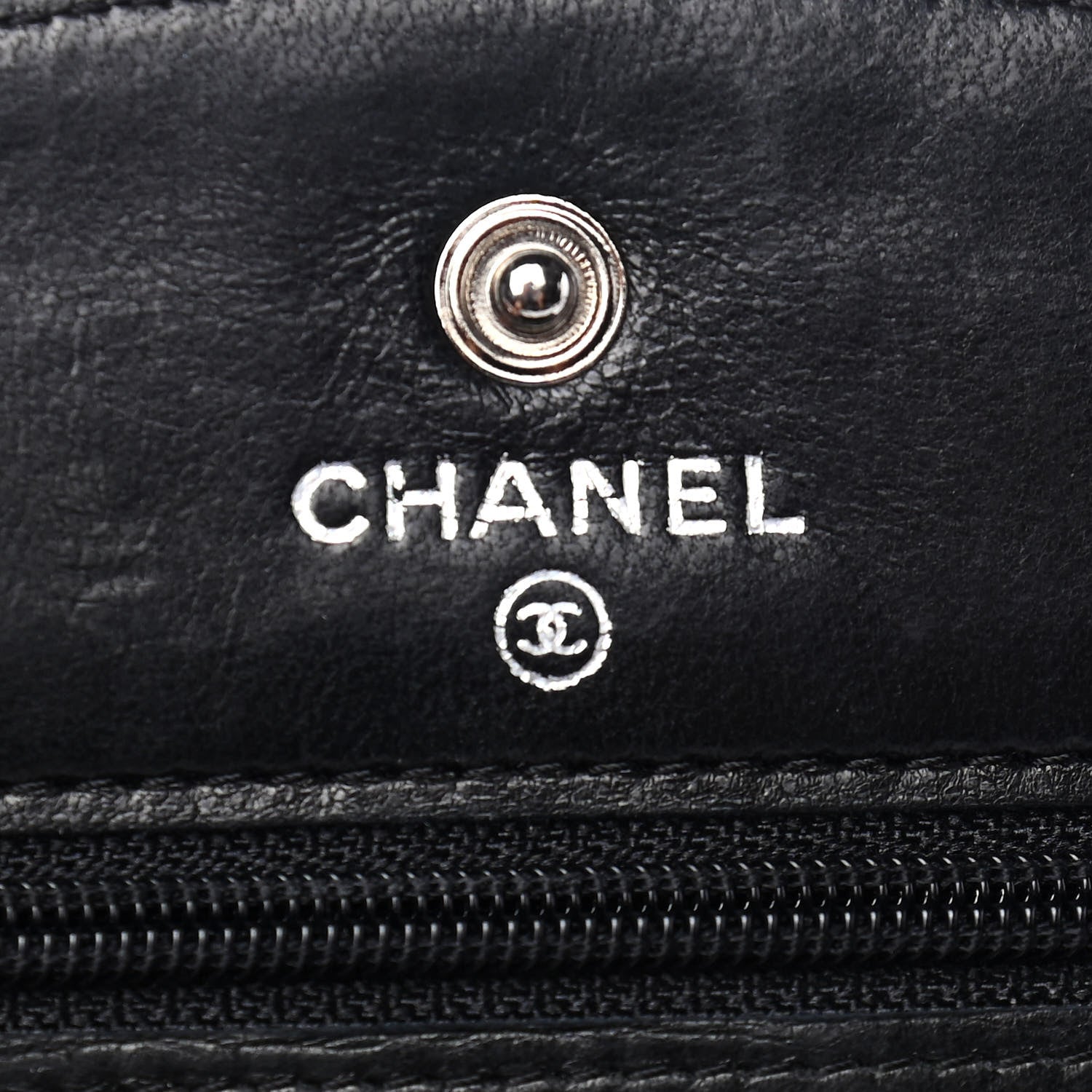 Chanel Caviar Timeless CC Wallet On Chain WOC Black 6 of 10