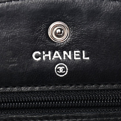 Chanel Caviar Timeless CC Wallet On Chain WOC Black 6 of 10