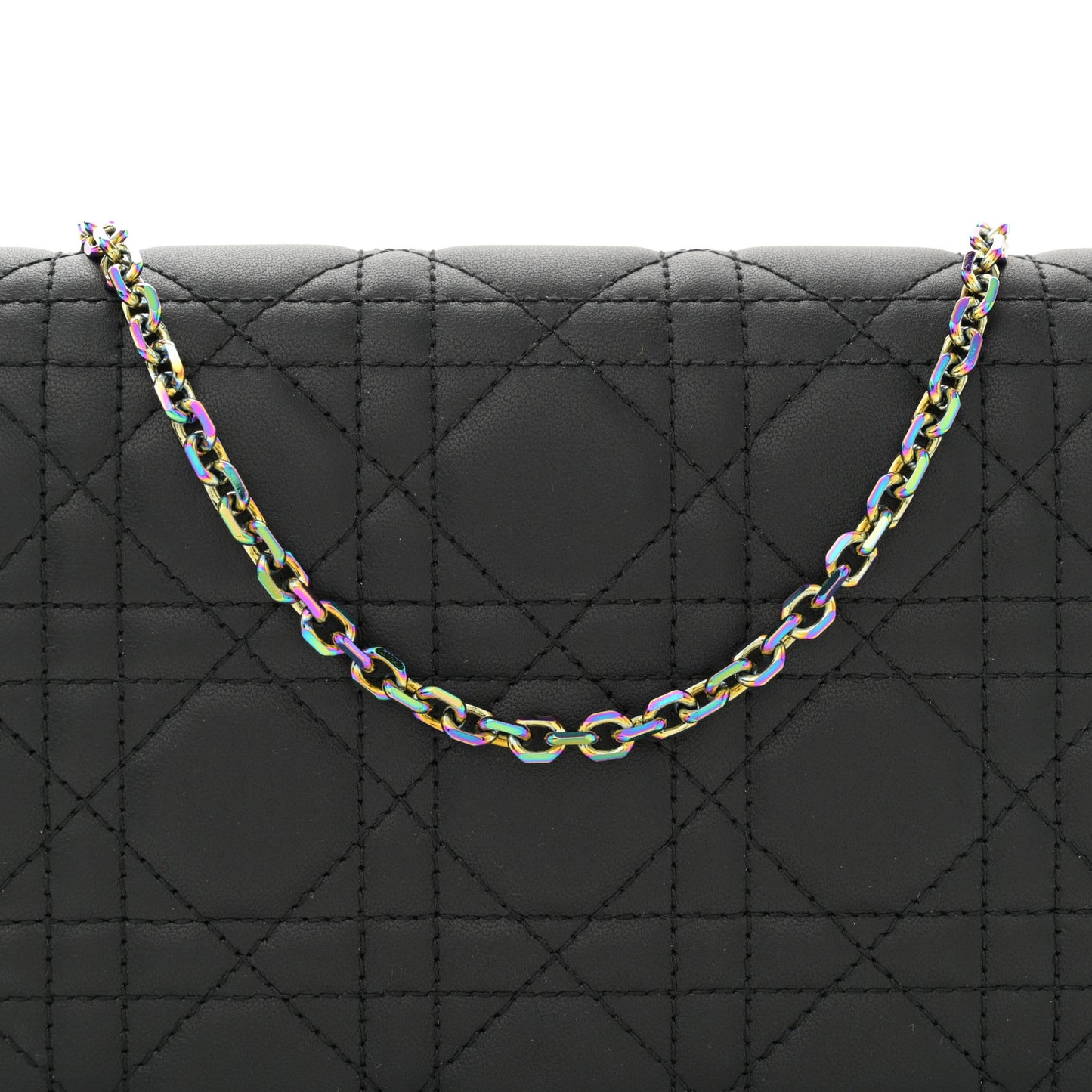 Lambskin Cannage Lady Dior Pouch Black