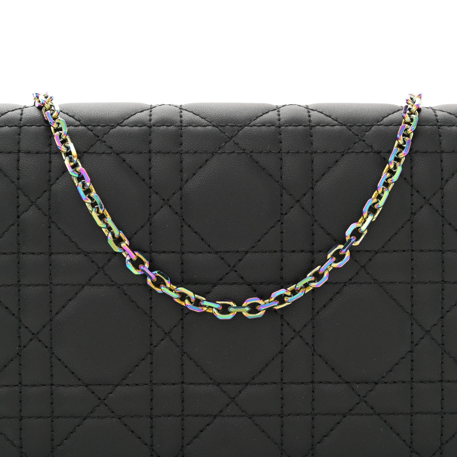 Christian Dior Lambskin Cannage Lady Dior Pouch Black 9 of 11