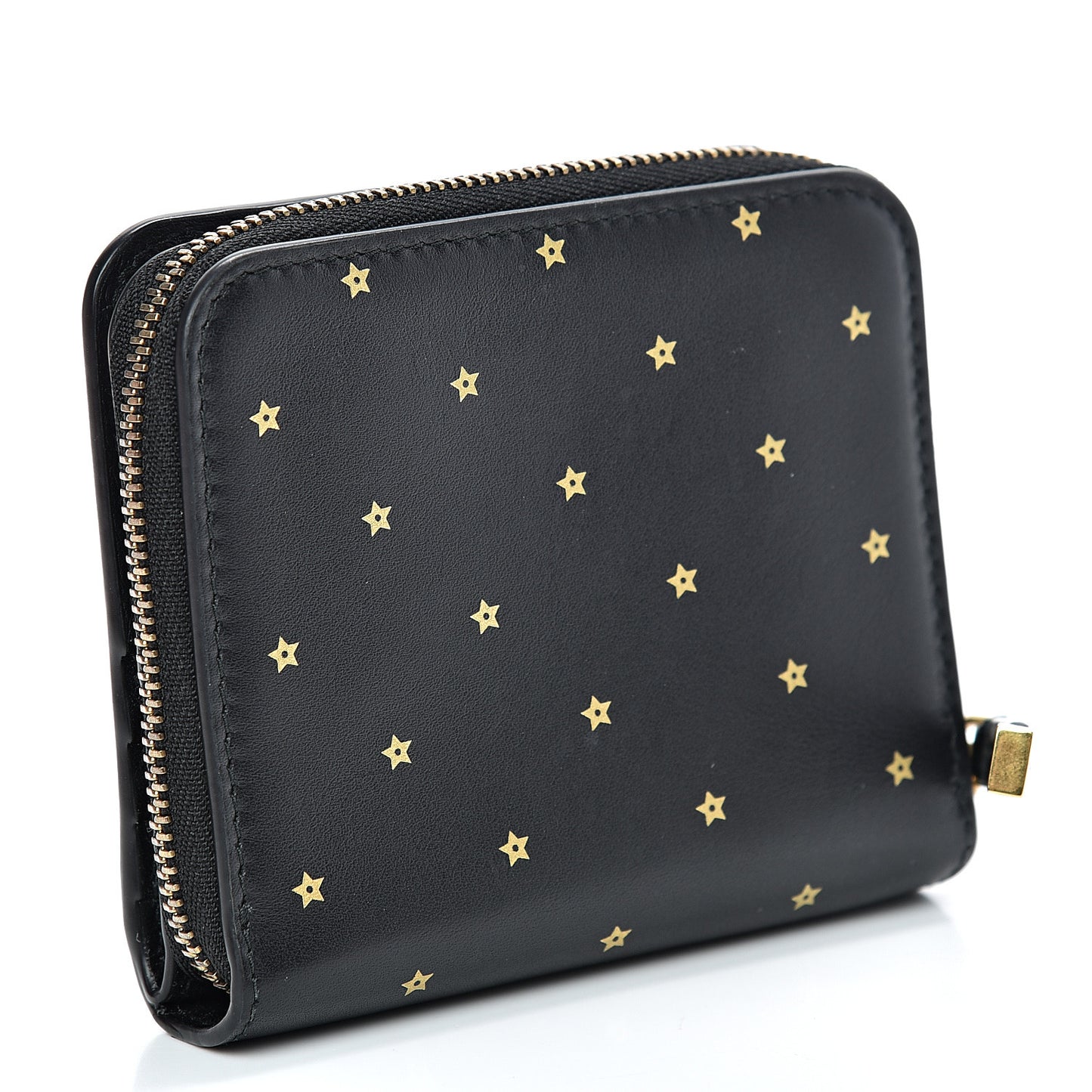 Calfskin Stars Voyageur French Wallet Black