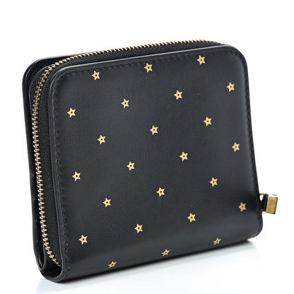 Christian Dior Calfskin Stars Voyageur French Wallet Black 2 of 8
