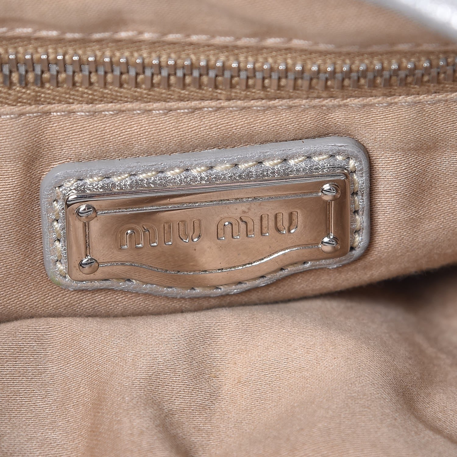 Miu Miu Metallic Nappa Matelasse Coffer Silver 7 of 22