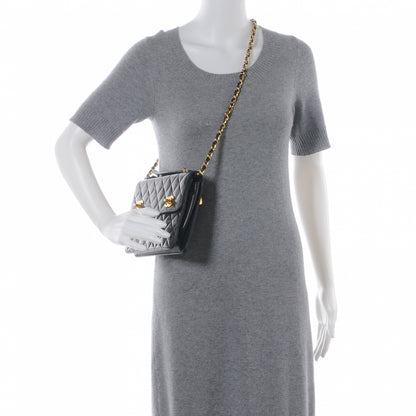 Chanel Lambskin Quilted Square Flap Black 2 of 7