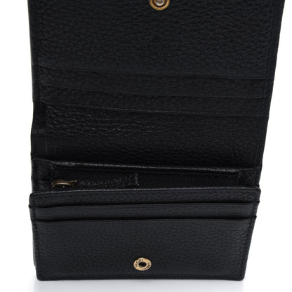 Gucci Pebbled Calfskin Animalier Card Case Black 4 of 4