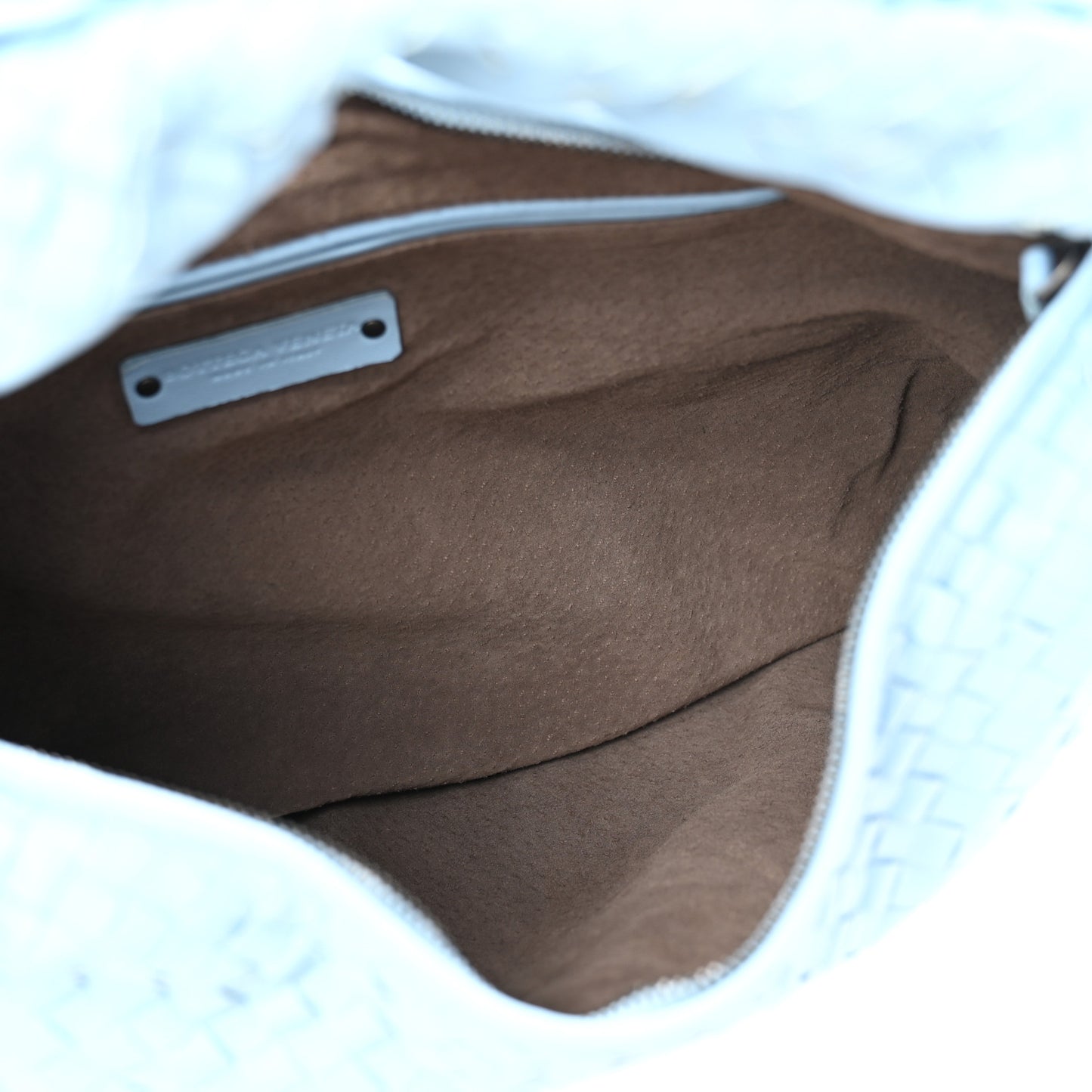 Nappa Intrecciato Large Veneta Hobo Light Blue