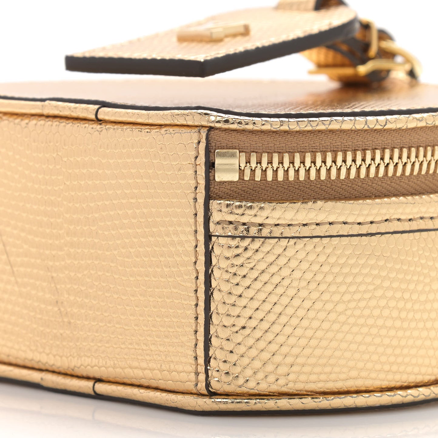 Lizard Mini Boite Chapeau Gold