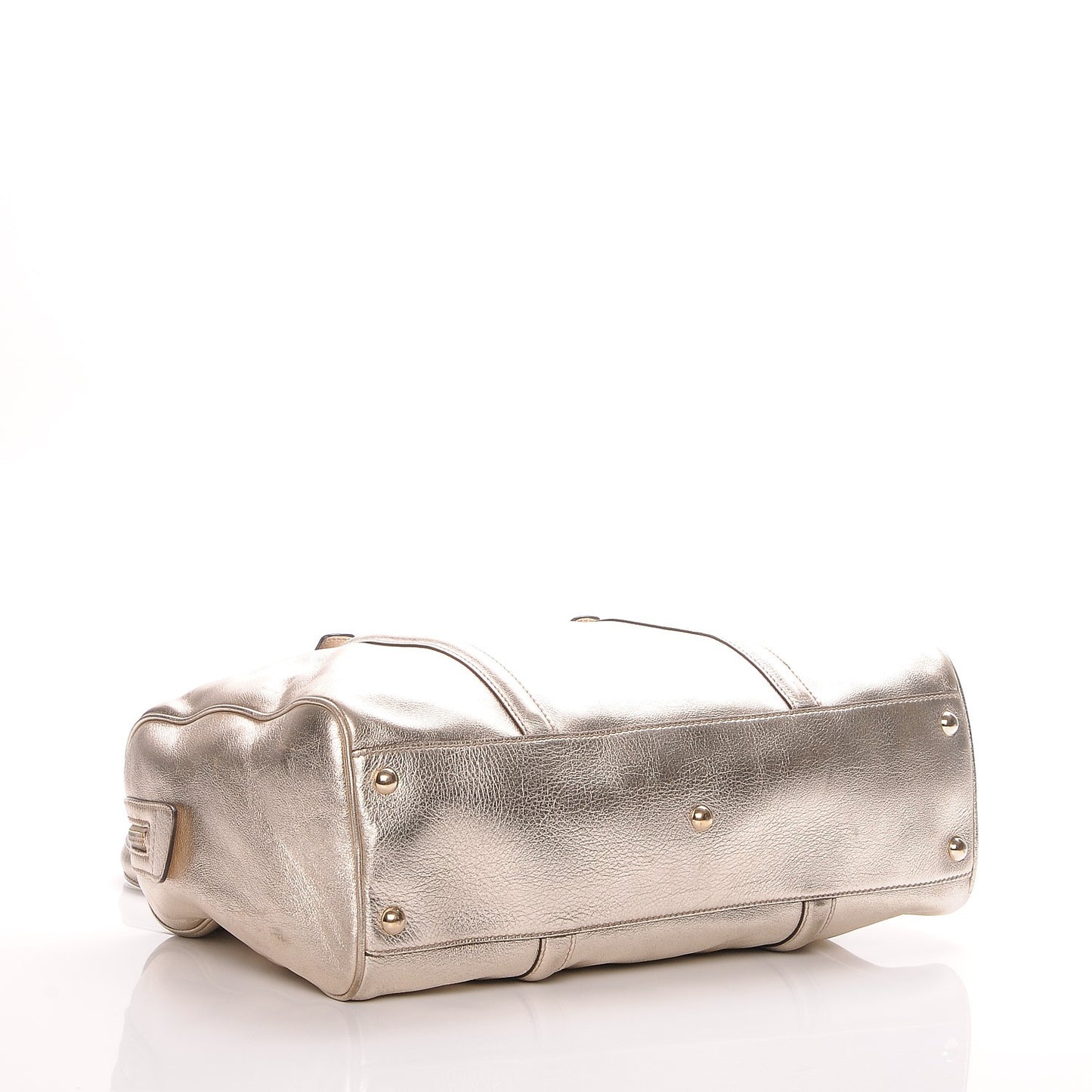 Metallic Calfskin Medium Britt Boston Gold