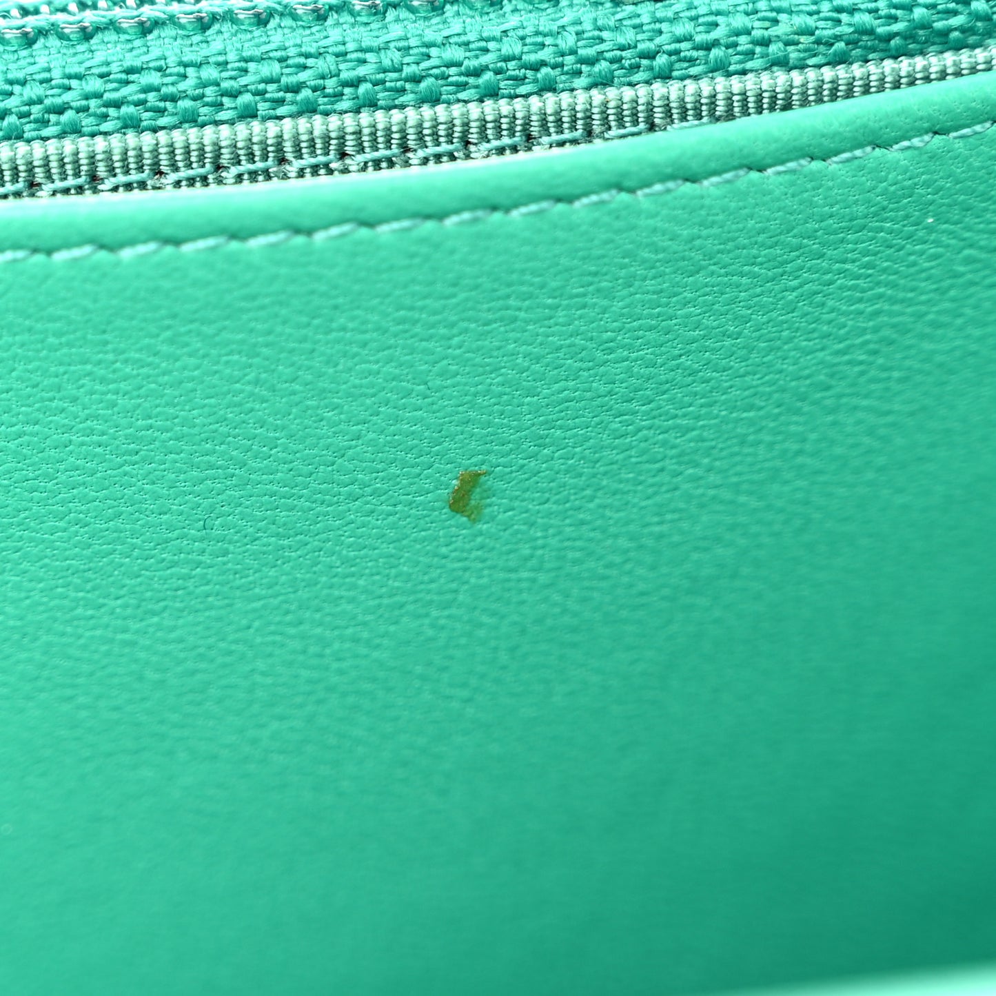 Lambskin Quilted Wallet On Chain WOC Green