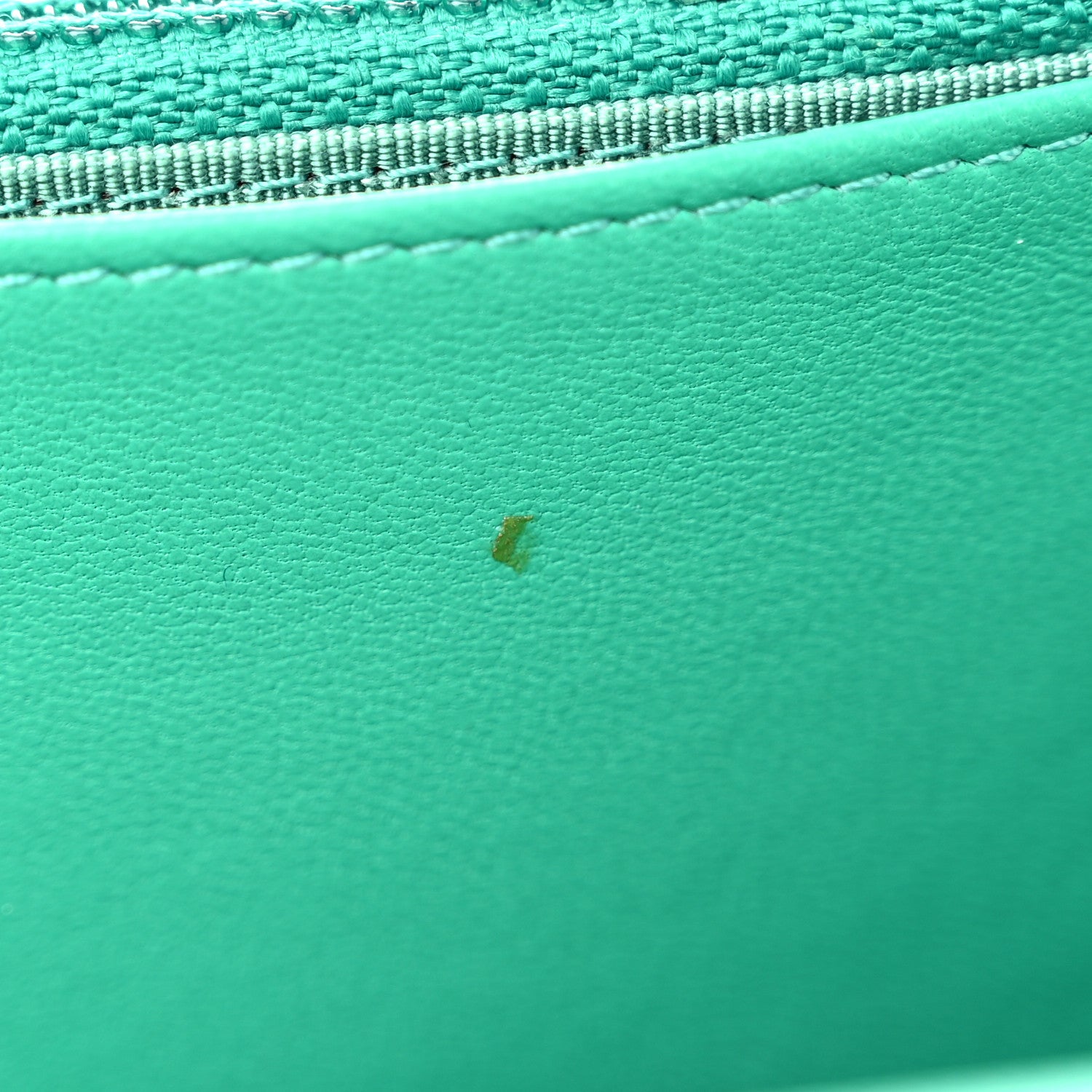 Chanel Lambskin Quilted Wallet On Chain WOC Green 12 of 13