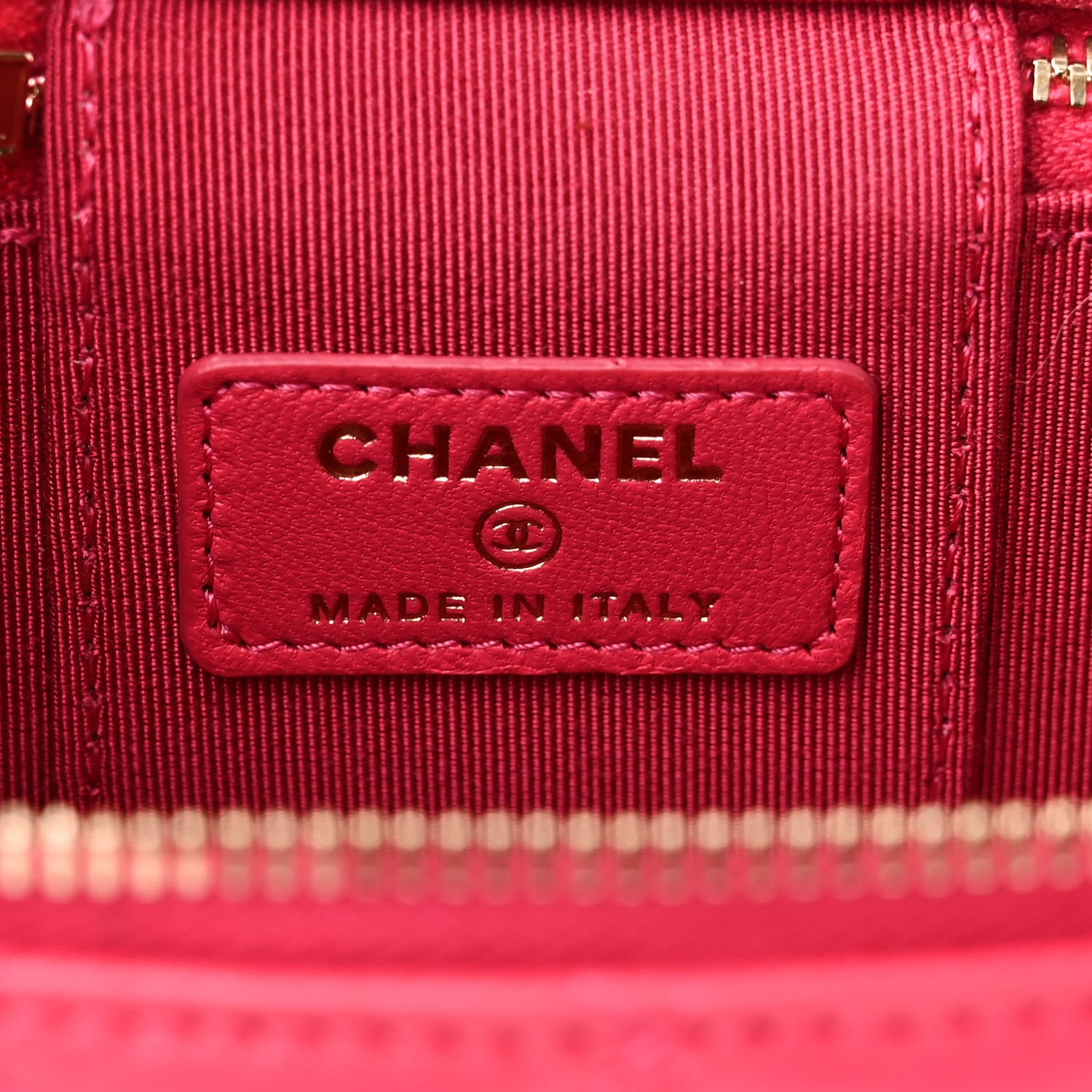 Chanel Lambskin Quilted Trendy Mini Vanity Case With Chain Dark Pink 6 of 11