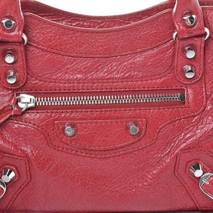 Balenciaga Agneau Classic Silver Hardware Mini City Rouge Sapphire 8 of 17