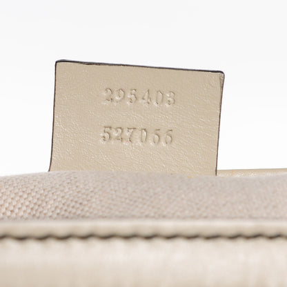 Gucci Monogram Margaux Calfskin Large Emily Chain Shoulder Bag Beige Ebony Mystic White 13 of 18