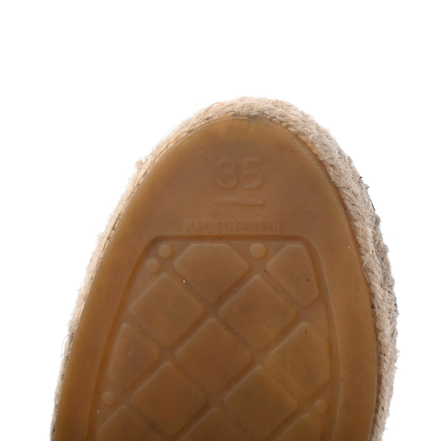 Chanel Tweed Grosgrain CC Espadrilles 35 Ivory Black 7 of 10