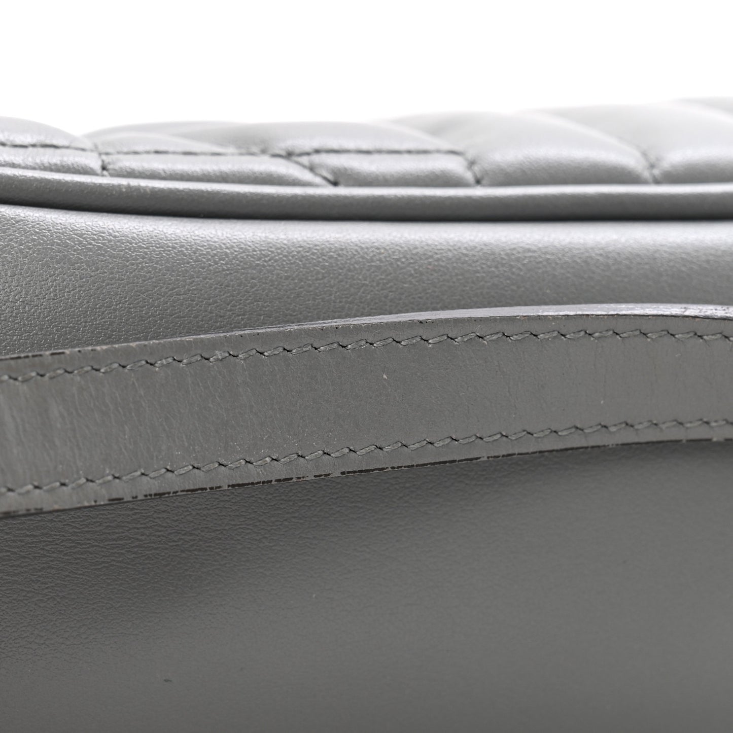 Calfskin Matelasse Aria Small GG Marmont Chain Shoulder Bag Deep Grey