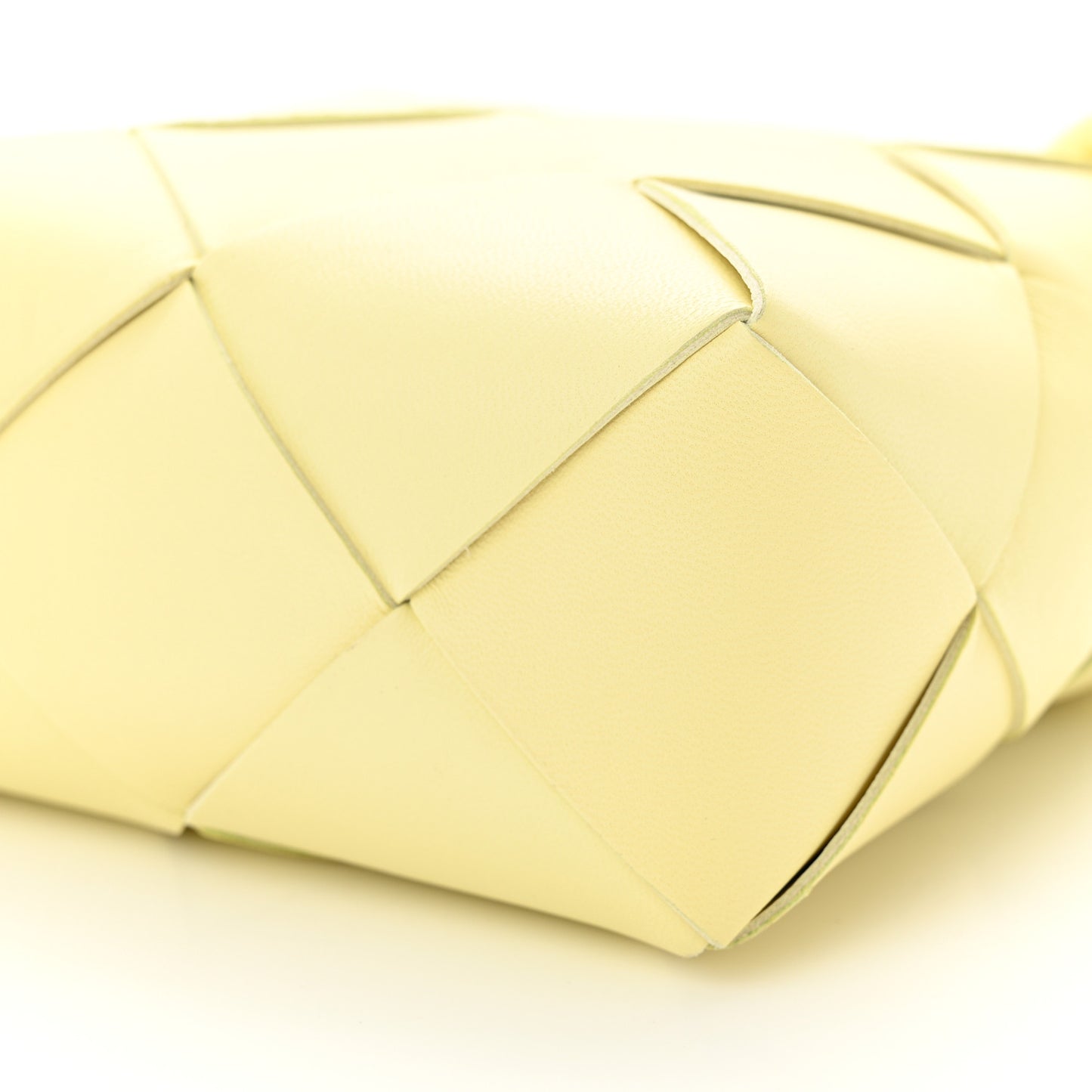 BOTTEGA VENETA Lambskin Maxi Intrecciato Mini Cassette Camera Bag Ice Cream