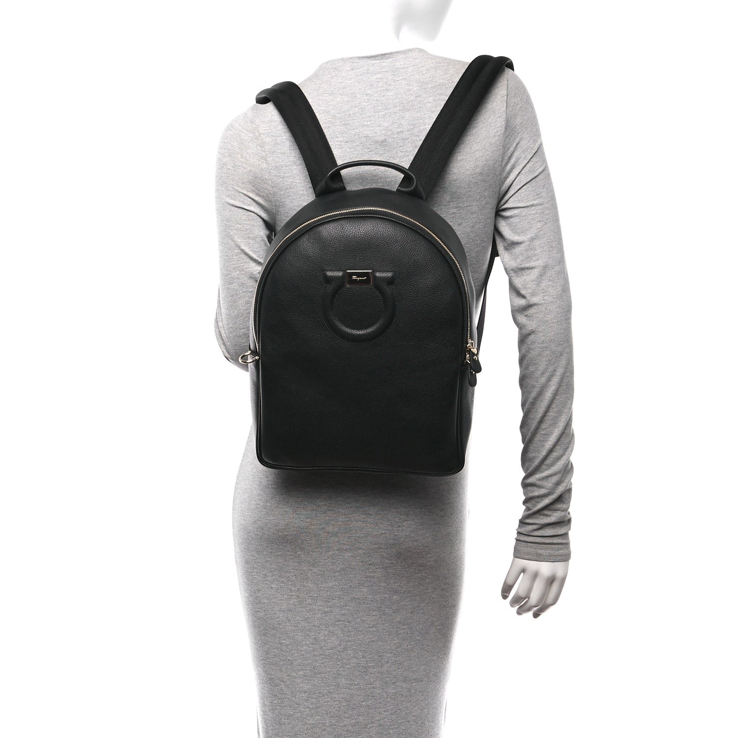 Calfskin Gancio XL City Backpack Black