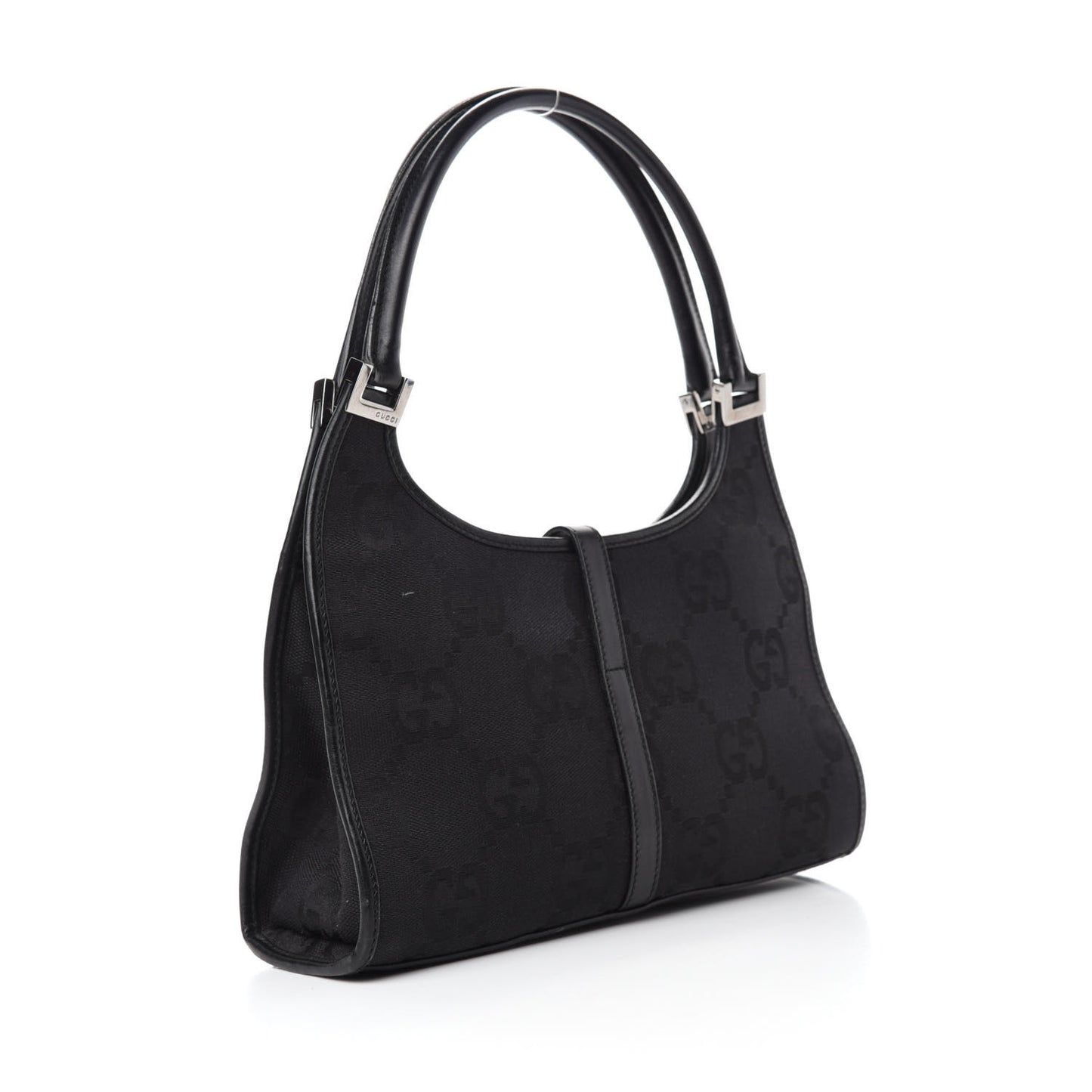Monogram Bardot Shoulder Bag Black