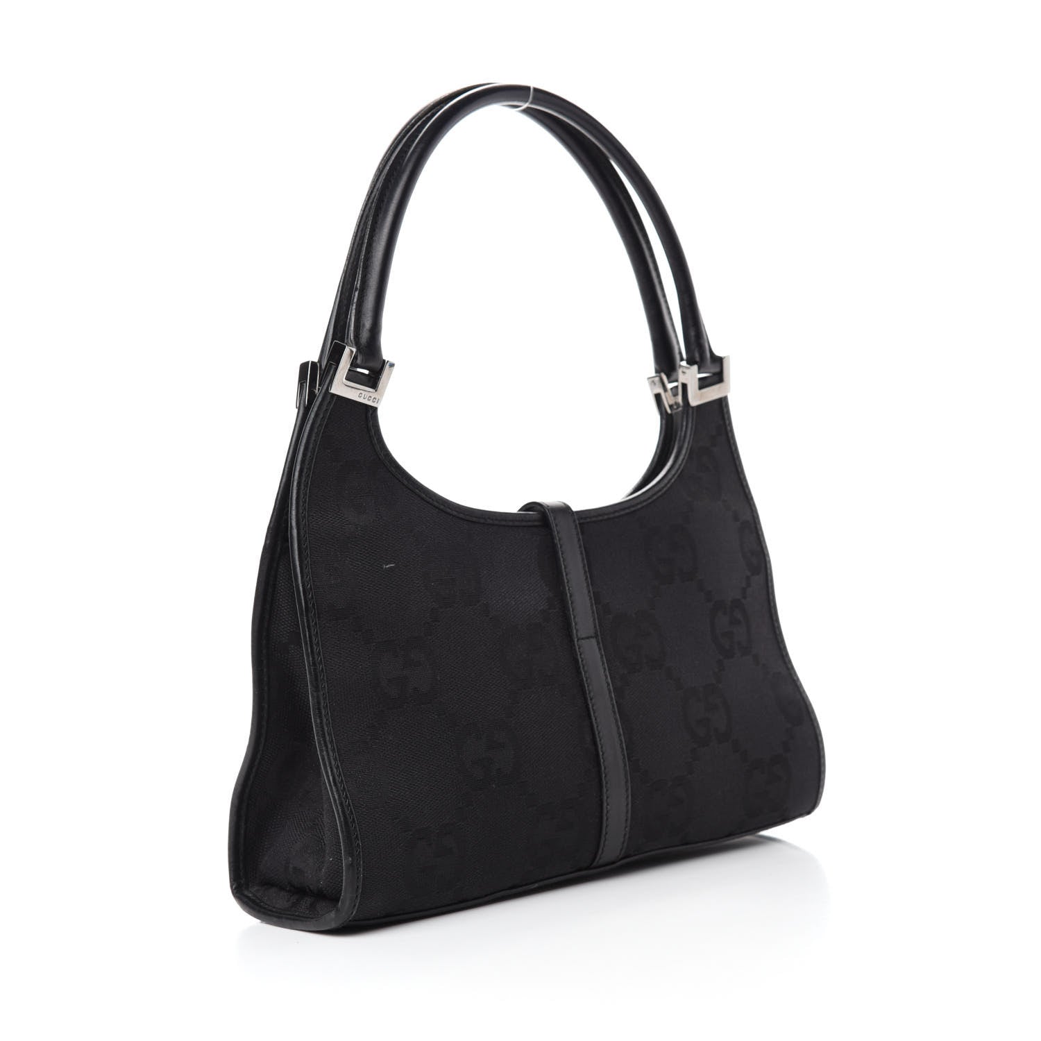 Gucci Monogram Bardot Shoulder Bag Black 3 of 12