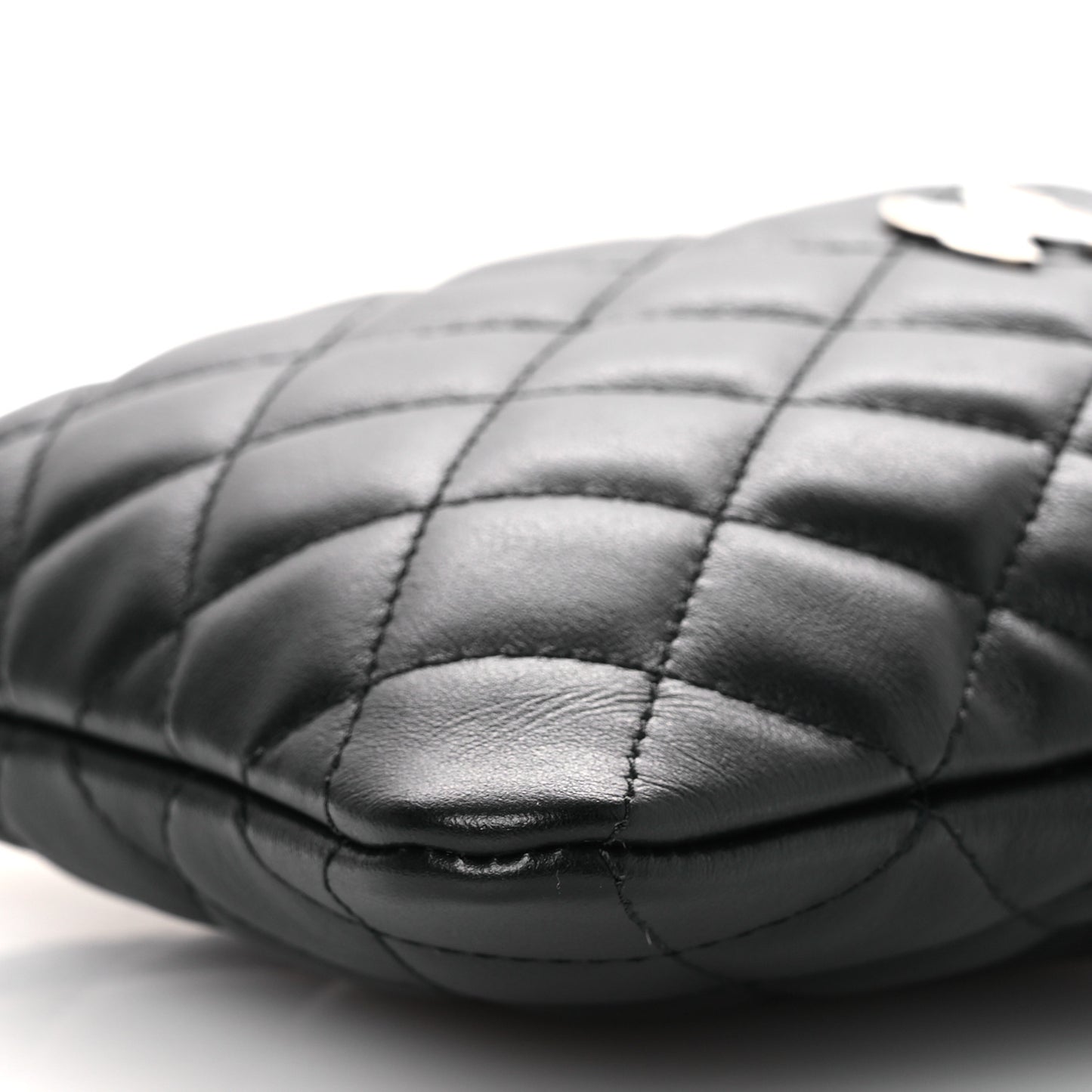 Lambskin Quilted Crossbody Bag Black