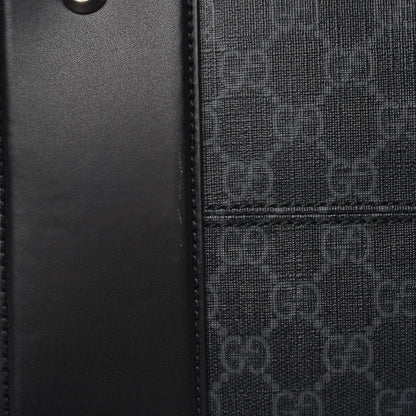 Gucci Soft GG Supreme Monogram Appia Calfskin Web Night Courrier Medium Carry On Duffle Black Grey 10 of 13