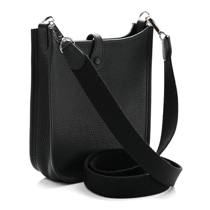 Hermes Taurillon Clemence Evelyne TPM Black 3 of 10