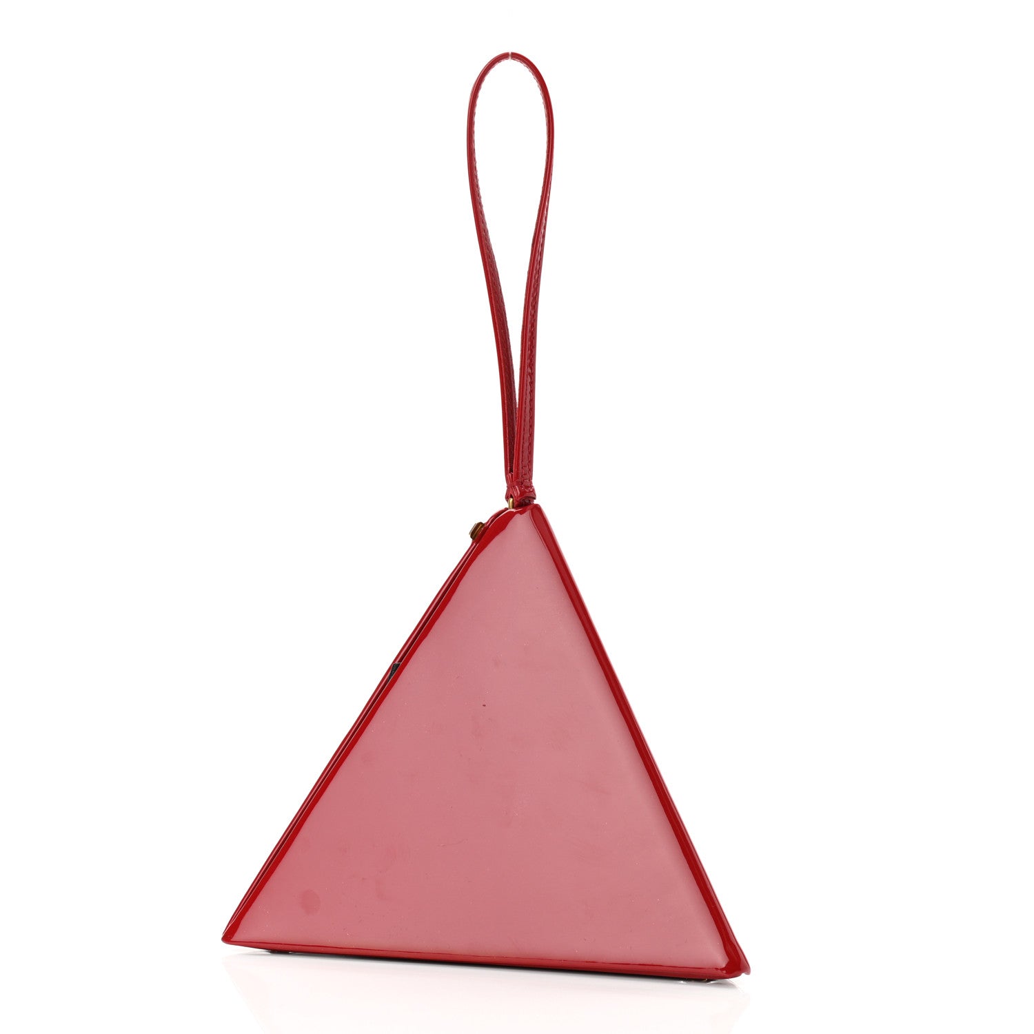Saint Laurent Patent Pyramid Clutch Rouge 3 of 10