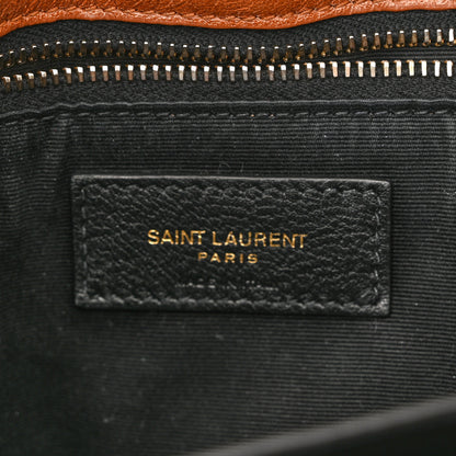 Saint Laurent Crinkled Calfskin Matelasse Monogram Medium Niki Chain Satchel Caramel 6 of 11