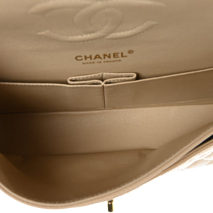 Chanel Caviar Quilted Medium Double Flap Light Beige 4 of 9
