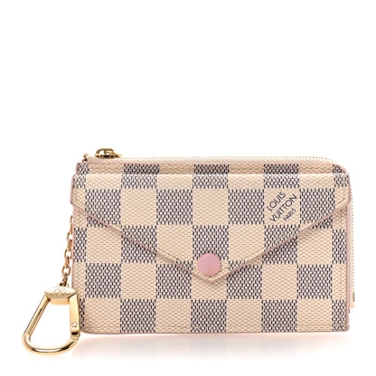 Louis Vuitton Damier Azur Recto Verso Card Holder Rose Ballerine 1 of 6