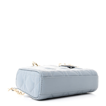 Christian Dior Lambskin Cannage Micro Lady D-Joy Cloud Blue 4 of 11