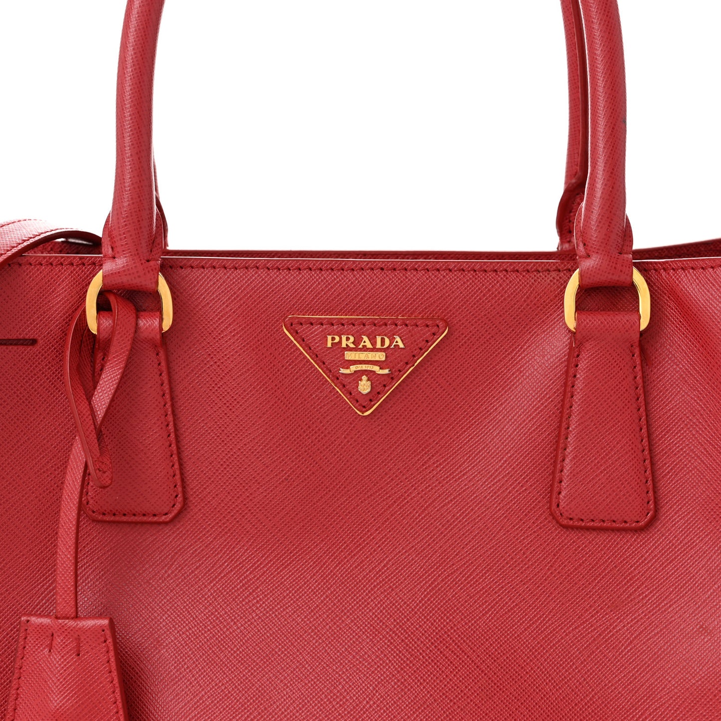 Saffiano Medium Galleria Double Zip Tote Fuoco